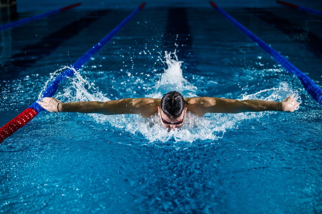 Zones de travail en natation